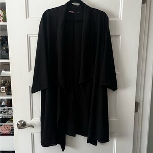 Devoted Black Open Front Cardigan